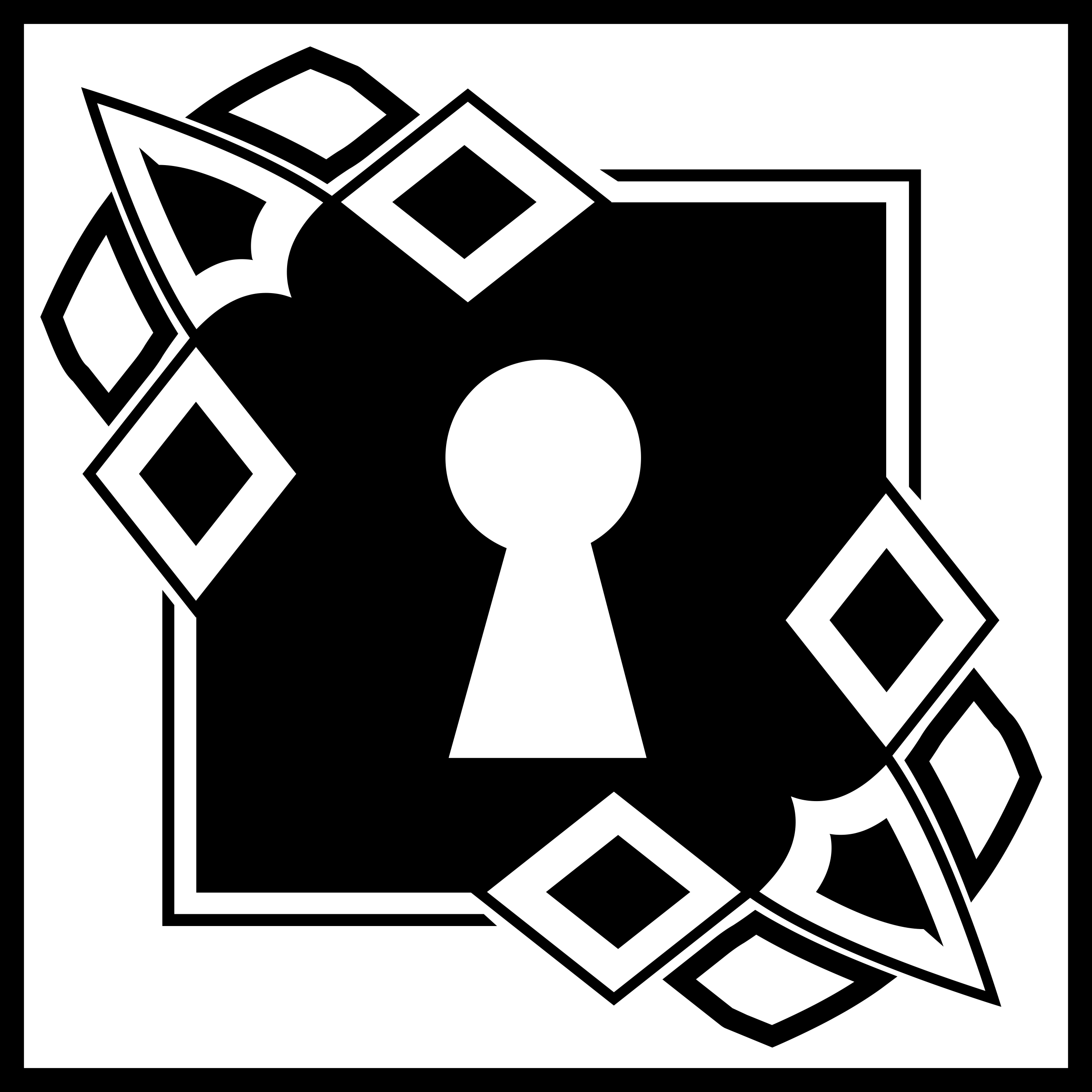 Keyhole With Border Design Inside A Square Outline Icon Svg Set Free Vectors